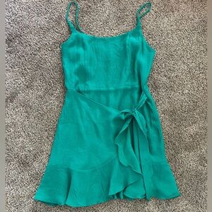 Socialite Teal Wrap Mini Dress